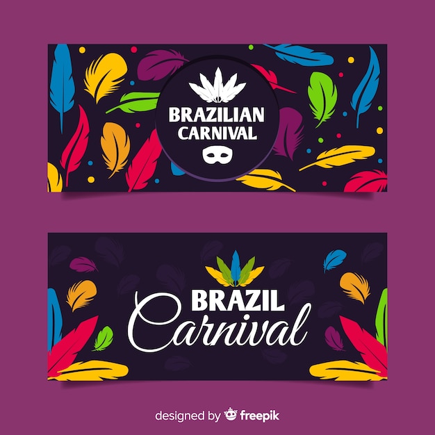 Flat carnival banners