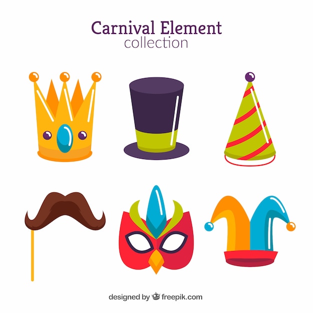 Flat carnival element collection