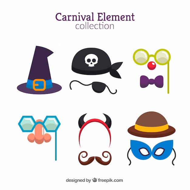 Flat carnival element collection