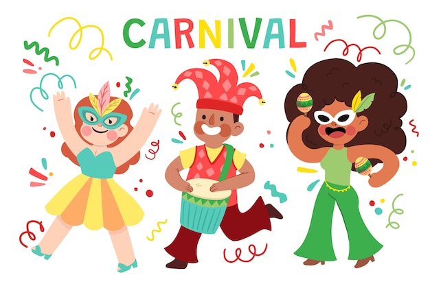 Flat carnival event background