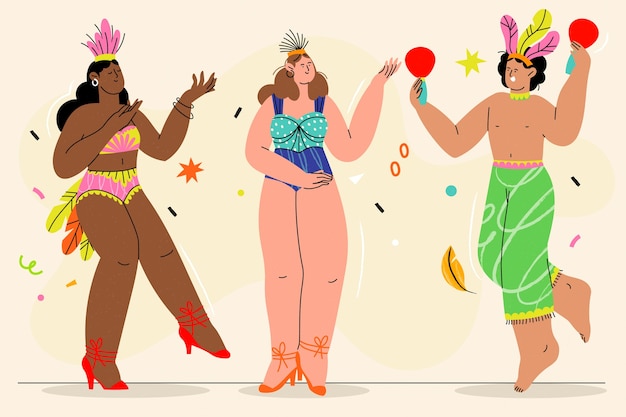 Flat carnival illustration