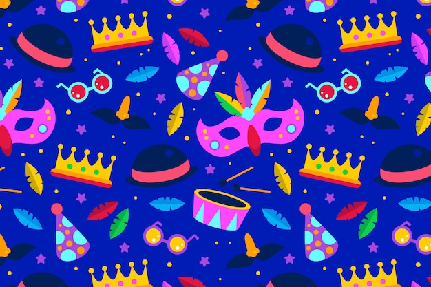 Flat carnival pattern design