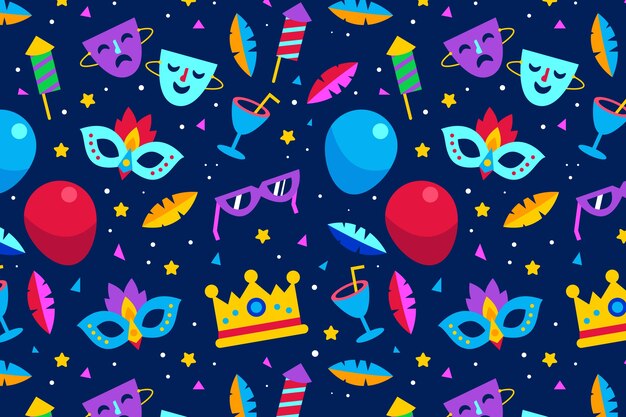 Flat carnival pattern design