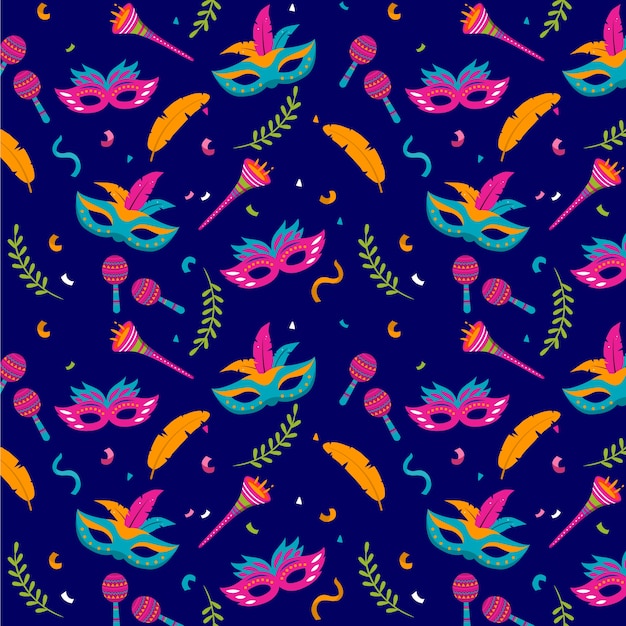 Flat carnival pattern design