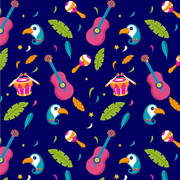 Flat carnival pattern design