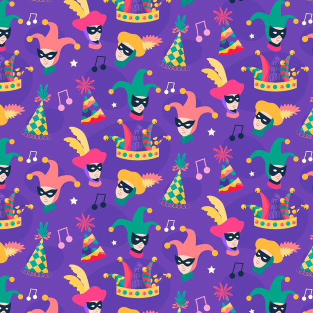 Flat carnival pattern design