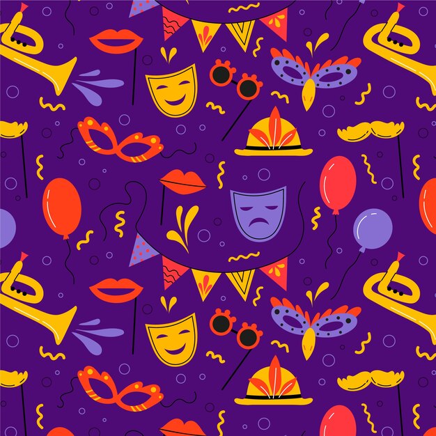 Flat carnival pattern design