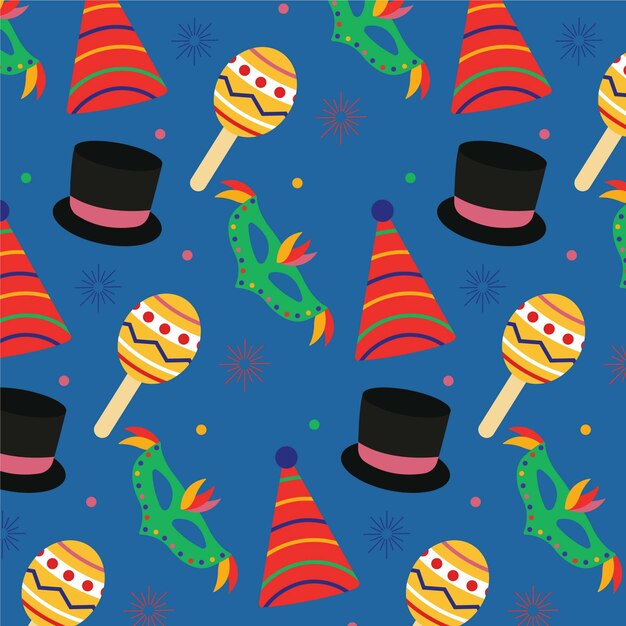 Flat carnival pattern design