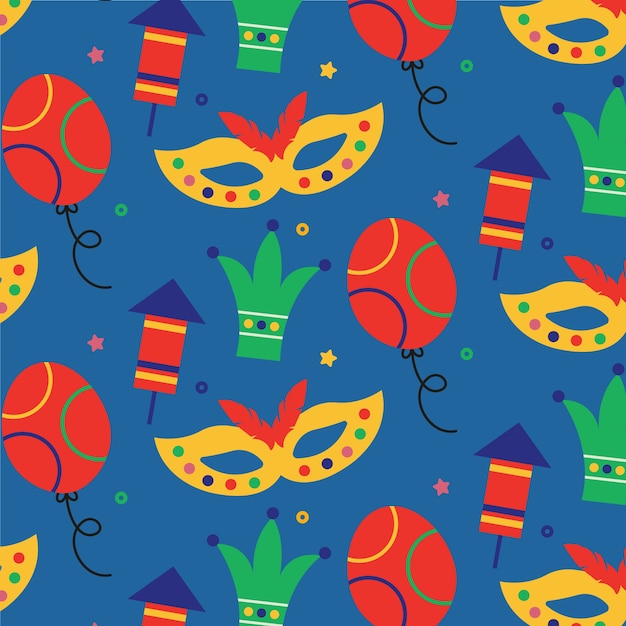 Flat carnival pattern design