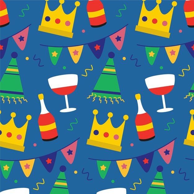 Flat carnival pattern design