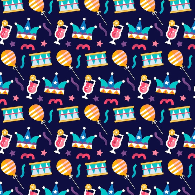 Free vector flat carnival pattern design