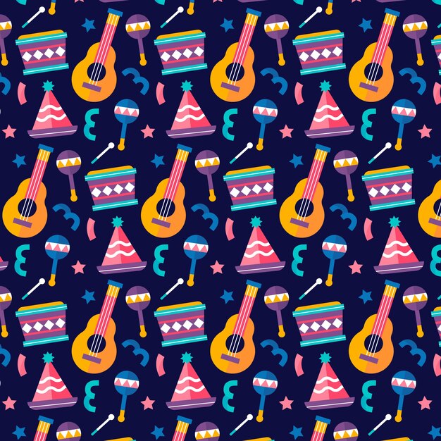 Flat carnival pattern design