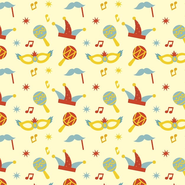 Flat carnival pattern design