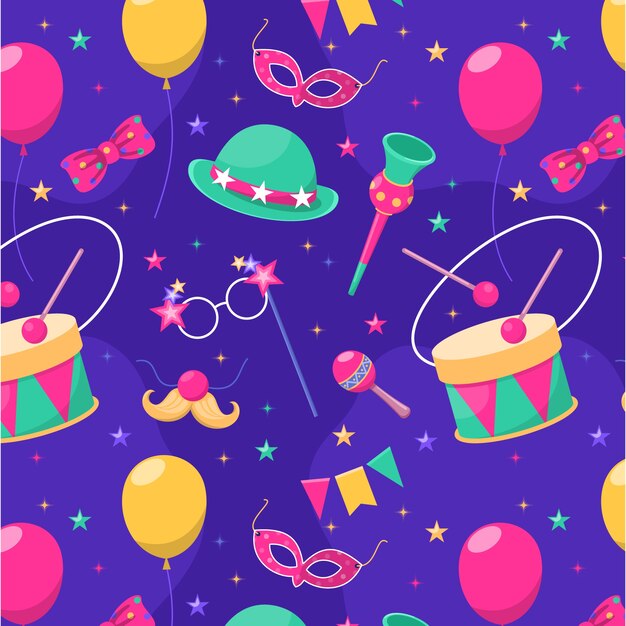 Flat carnival pattern design