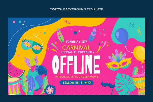 Flat carnival twitch background