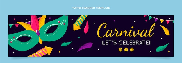 Flat carnival twitch banner