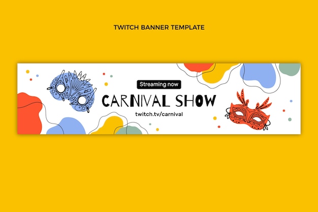 Flat carnival twitch banner