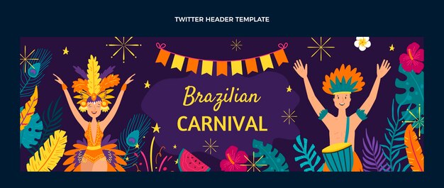 Flat carnival twitter header