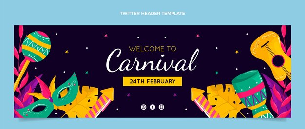 Flat carnival twitter header