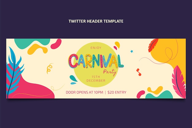 Flat carnival twitter header