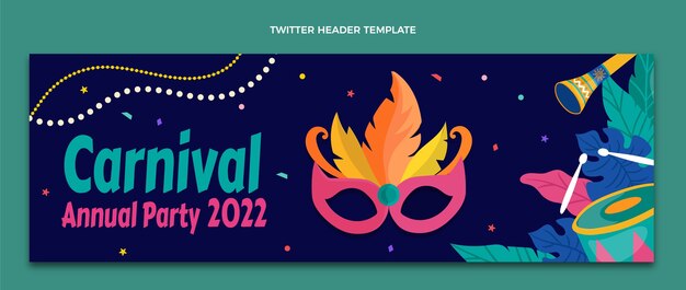 Flat carnival twitter header