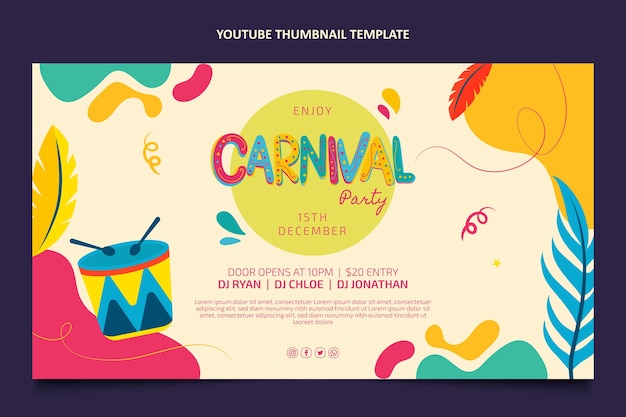 Flat carnival youtube thumbnail