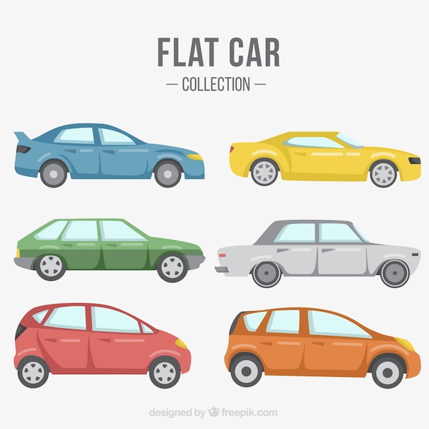 Flat cars with different designs