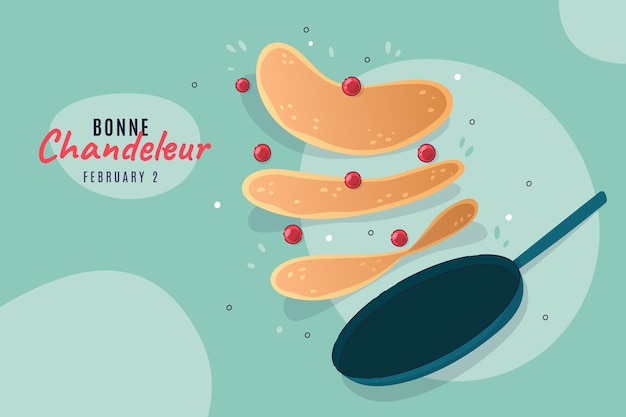 Free Vector flat chandeleur background