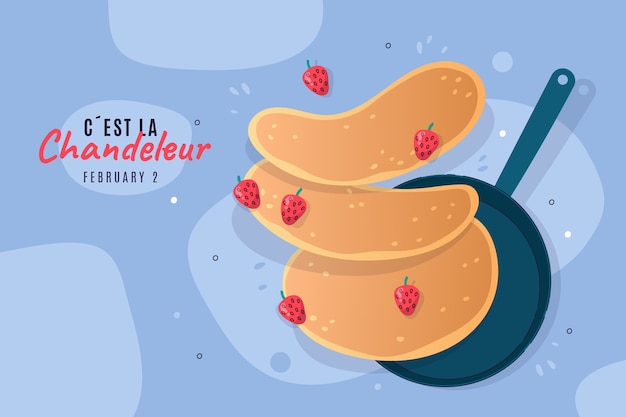 Free Vector flat chandeleur background