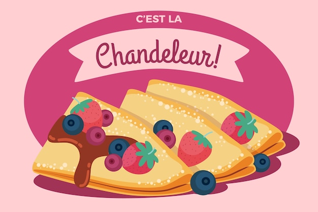 Free vector flat chandeleur background