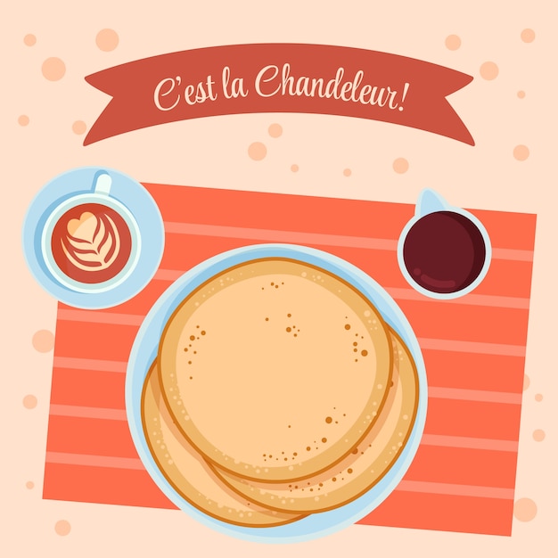 Flat chandeleur background