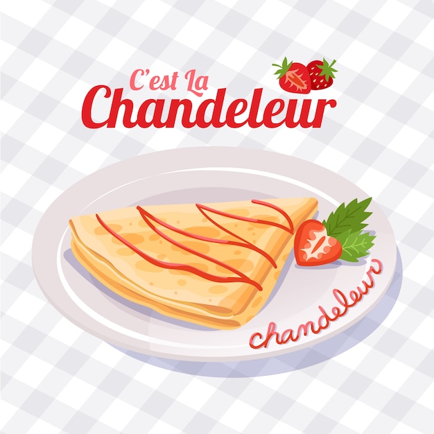 Free Vector flat chandeleur background