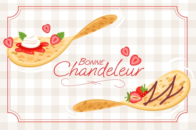 Flat chandeleur background