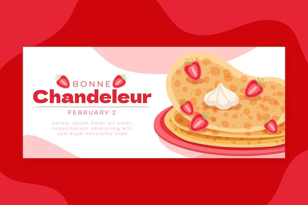 Flat chandeleur horizontal banner