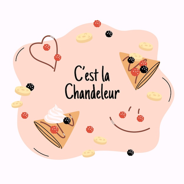 Free Vector flat chandeleur illustration