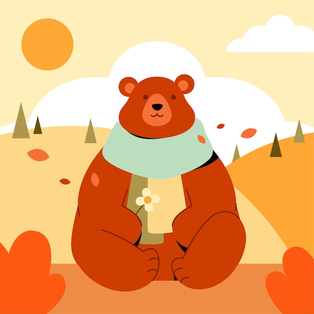 Free Vector flat character illustration for fall season celebration