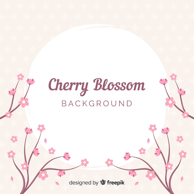 Free vector flat cherry blossom background