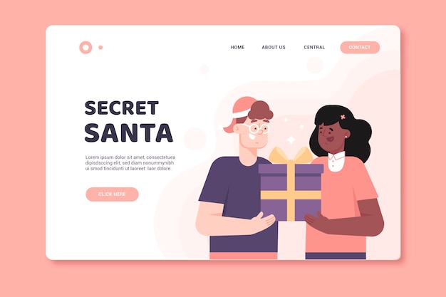 Flat christmas landing page