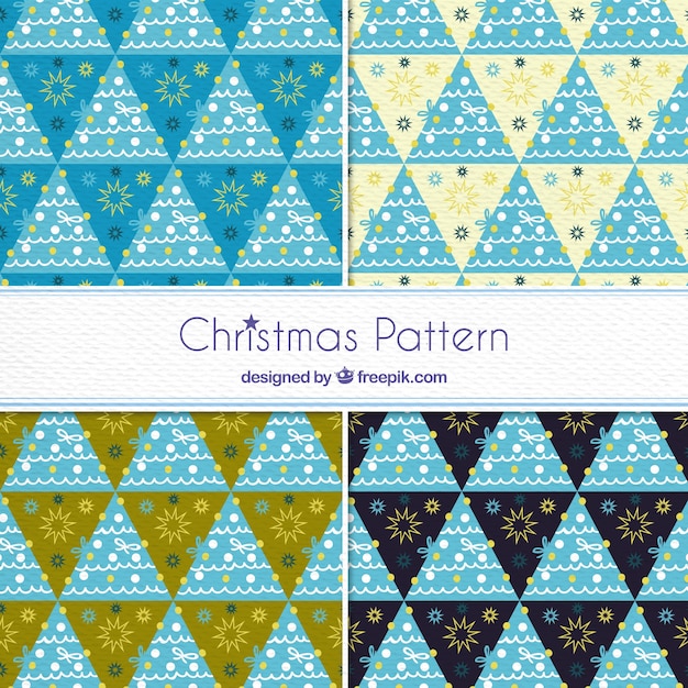 Flat christmas pattern collection