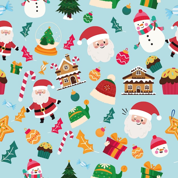 Flat christmas pattern design