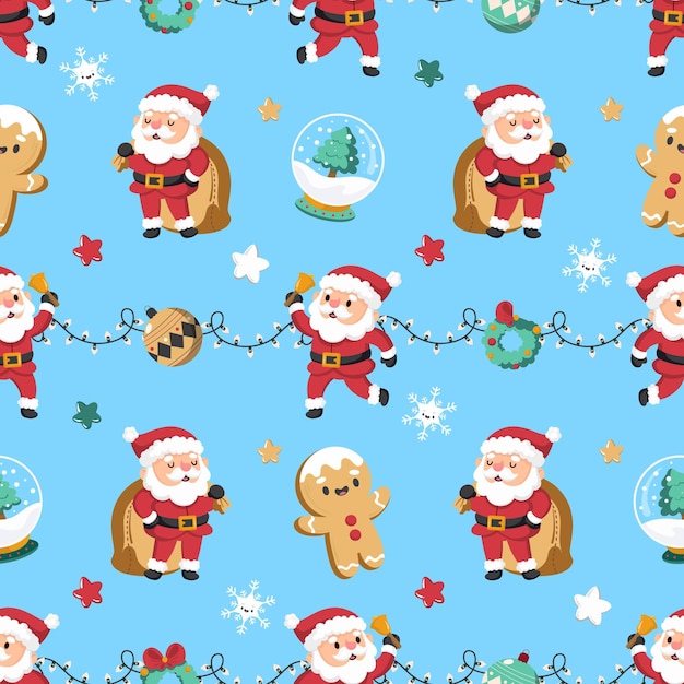 Flat christmas pattern design