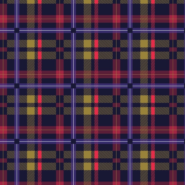 Flat christmas plaid pattern design