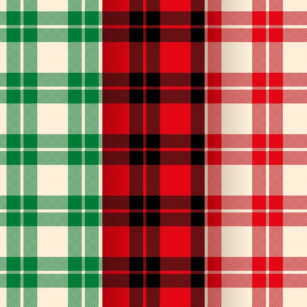 Flat christmas plaid pattern design