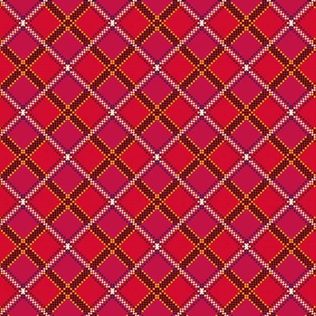 Flat christmas plaid pattern design