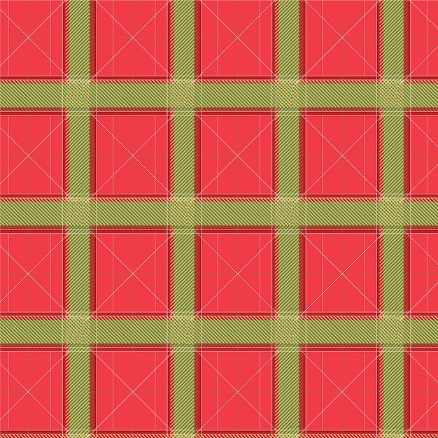 Flat christmas plaid pattern design