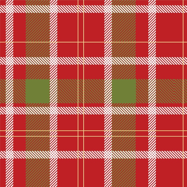 Free Vector flat christmas plaid pattern design