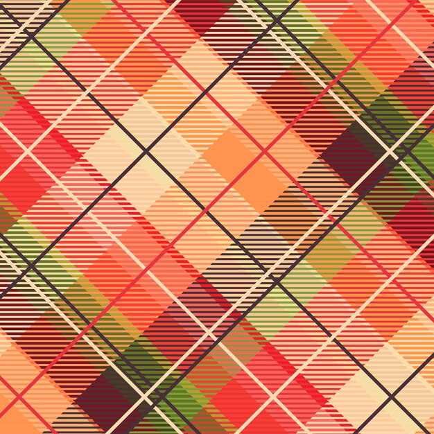 Flat christmas plaid pattern design