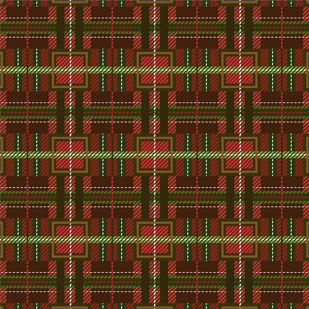 Flat christmas plaid pattern design