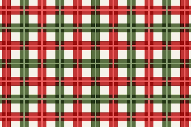 Free Vector flat christmas plaid pattern design