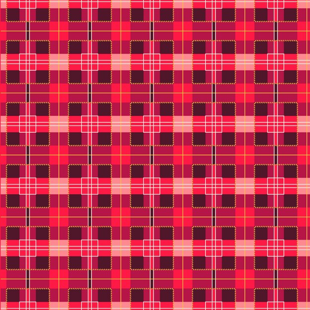 Flat christmas plaid pattern design